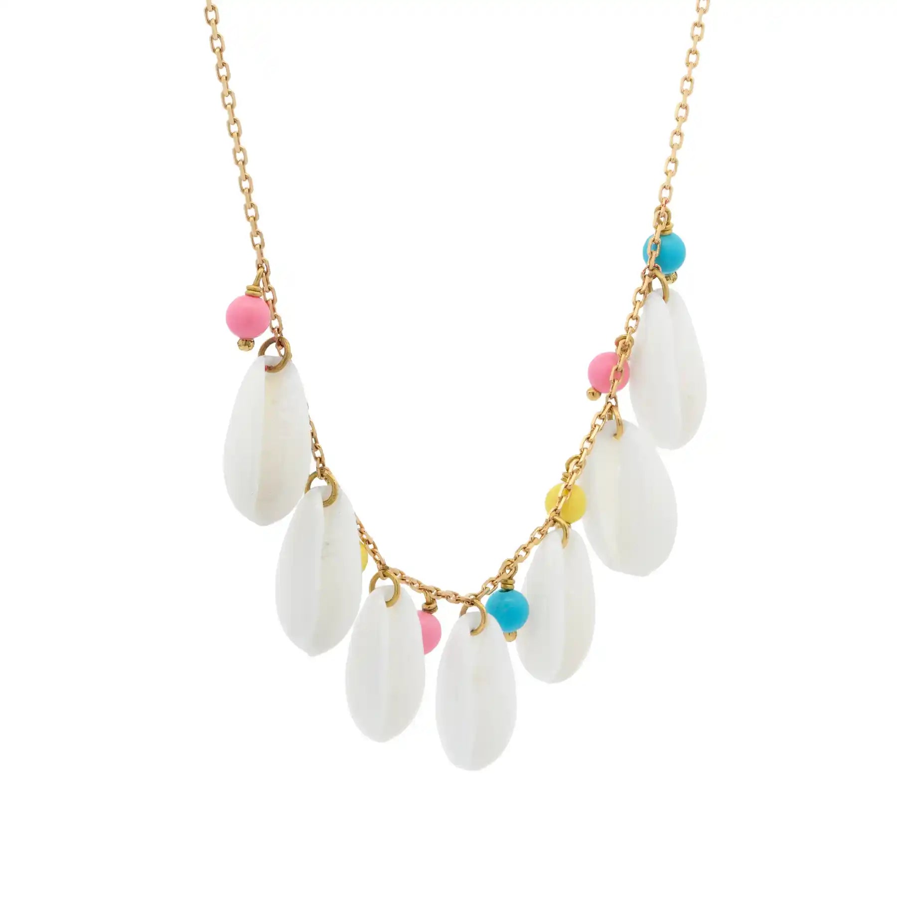 Sea Shells Pompons Necklace