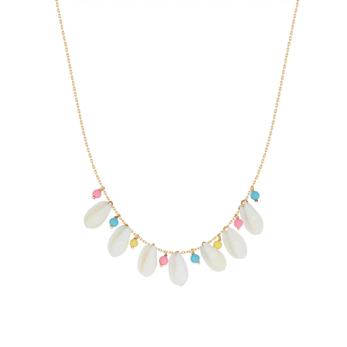 Sea Shells Pompons Necklace
