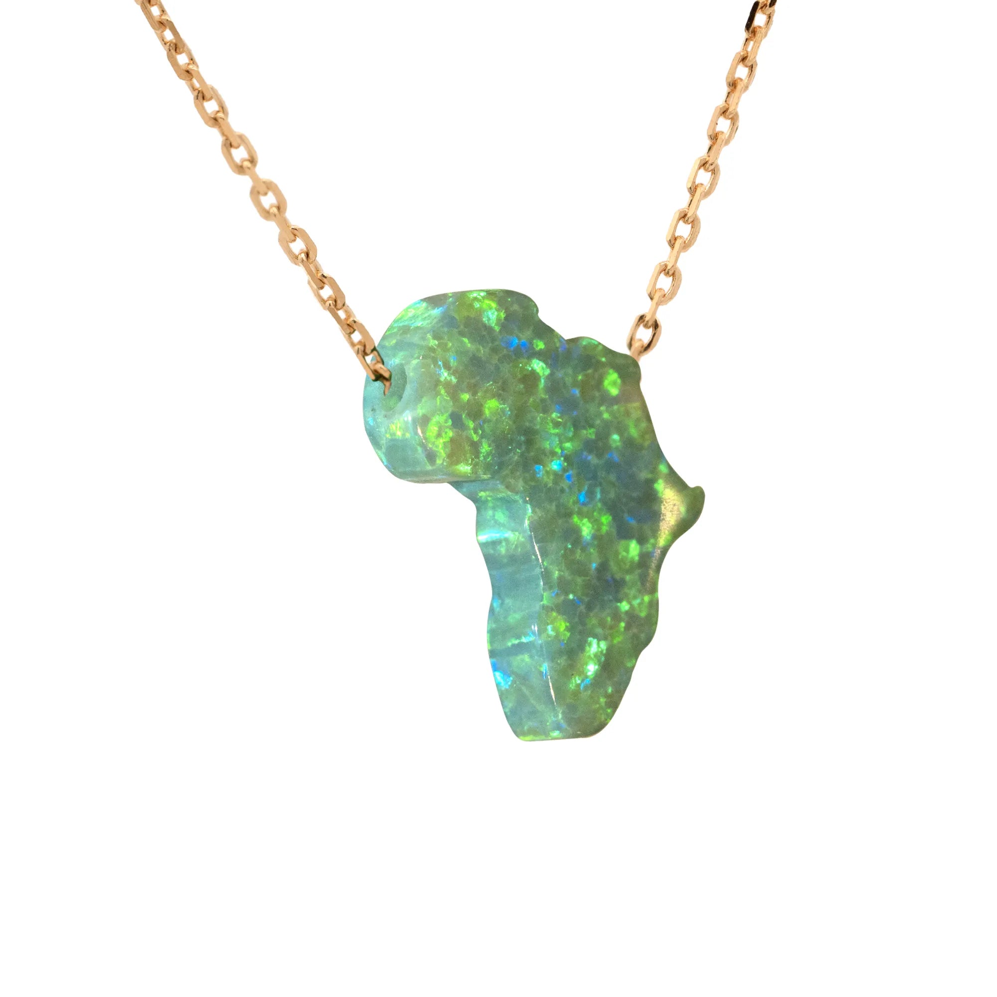 Lucky Africa Map Necklace