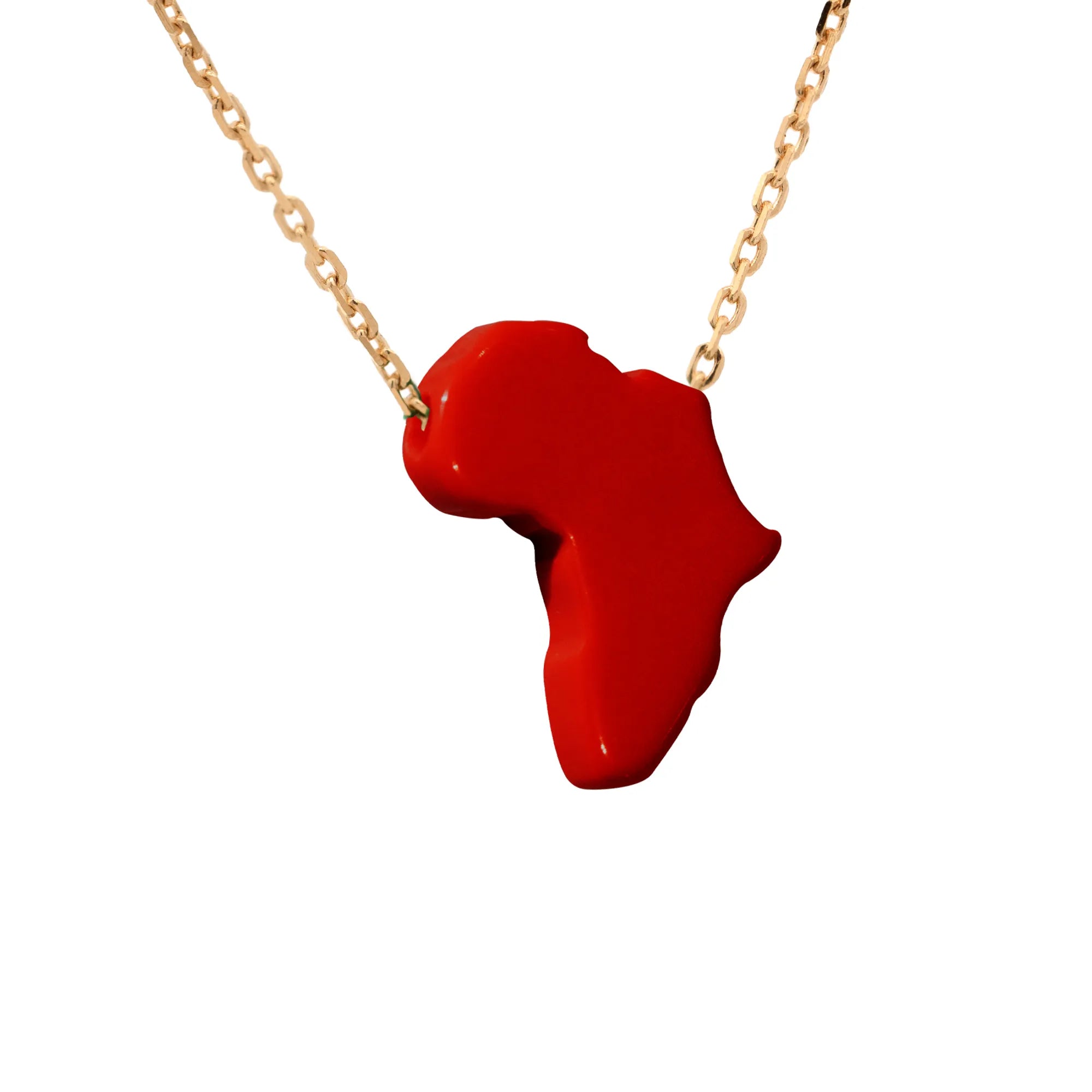 Lucky Africa Map Necklace