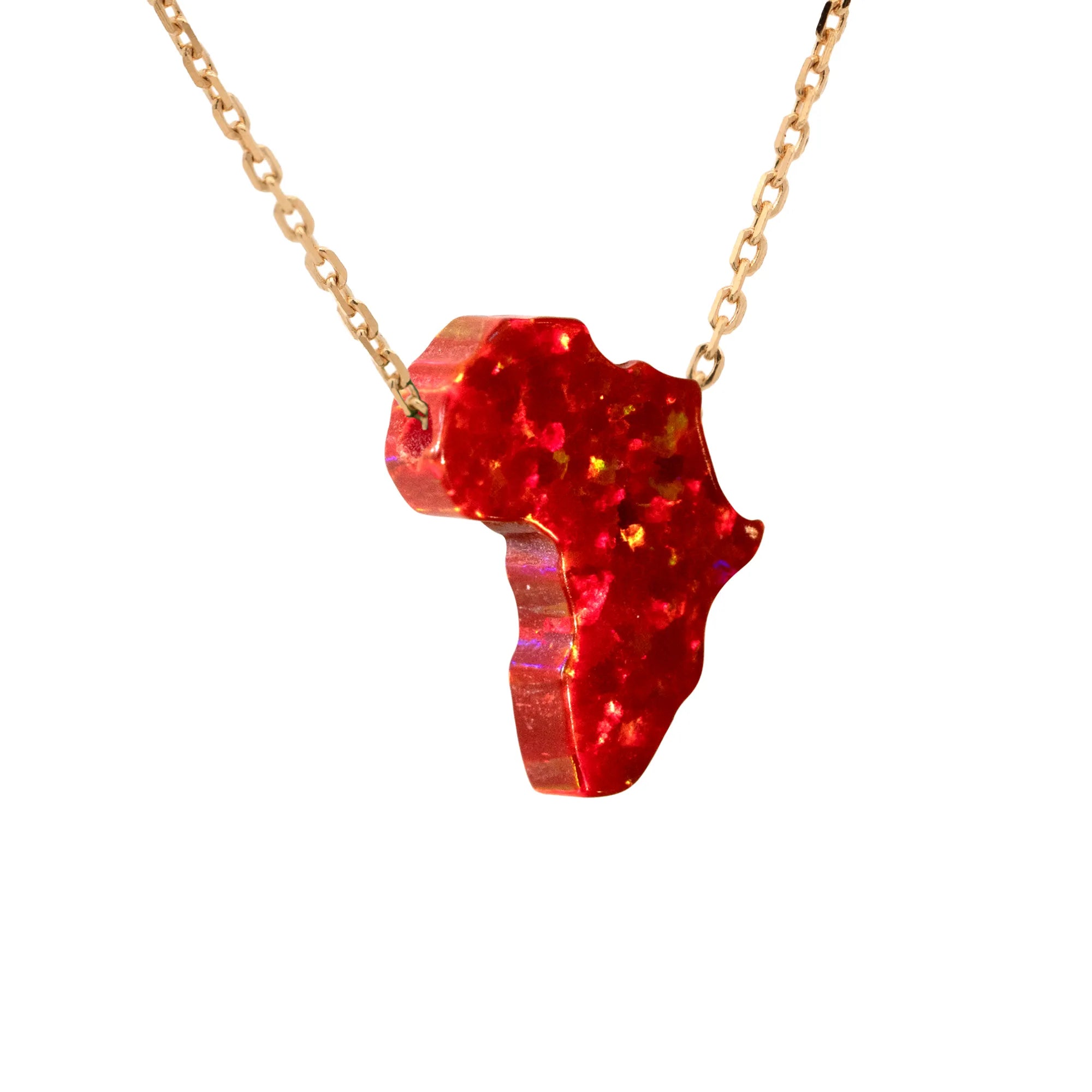 Lucky Africa Map Necklace