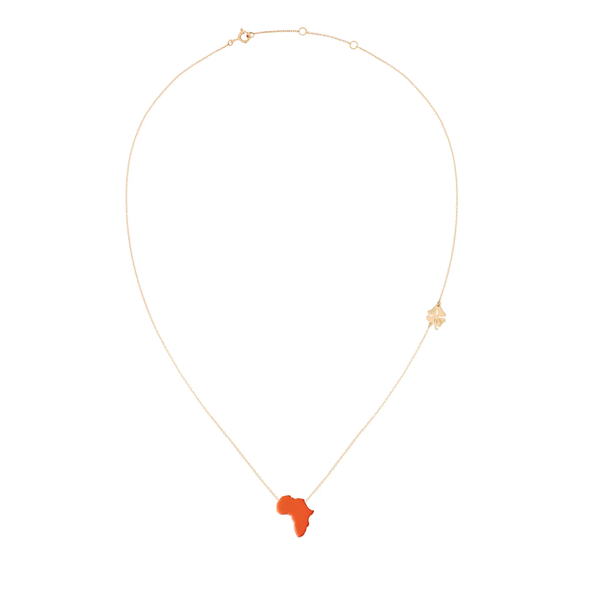 Lucky Africa Map Necklace