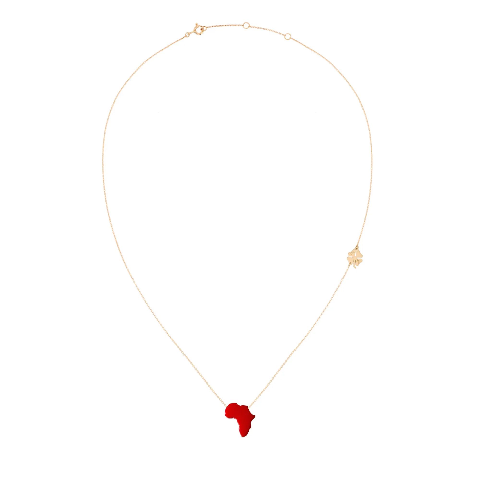 Lucky Africa Map Necklace