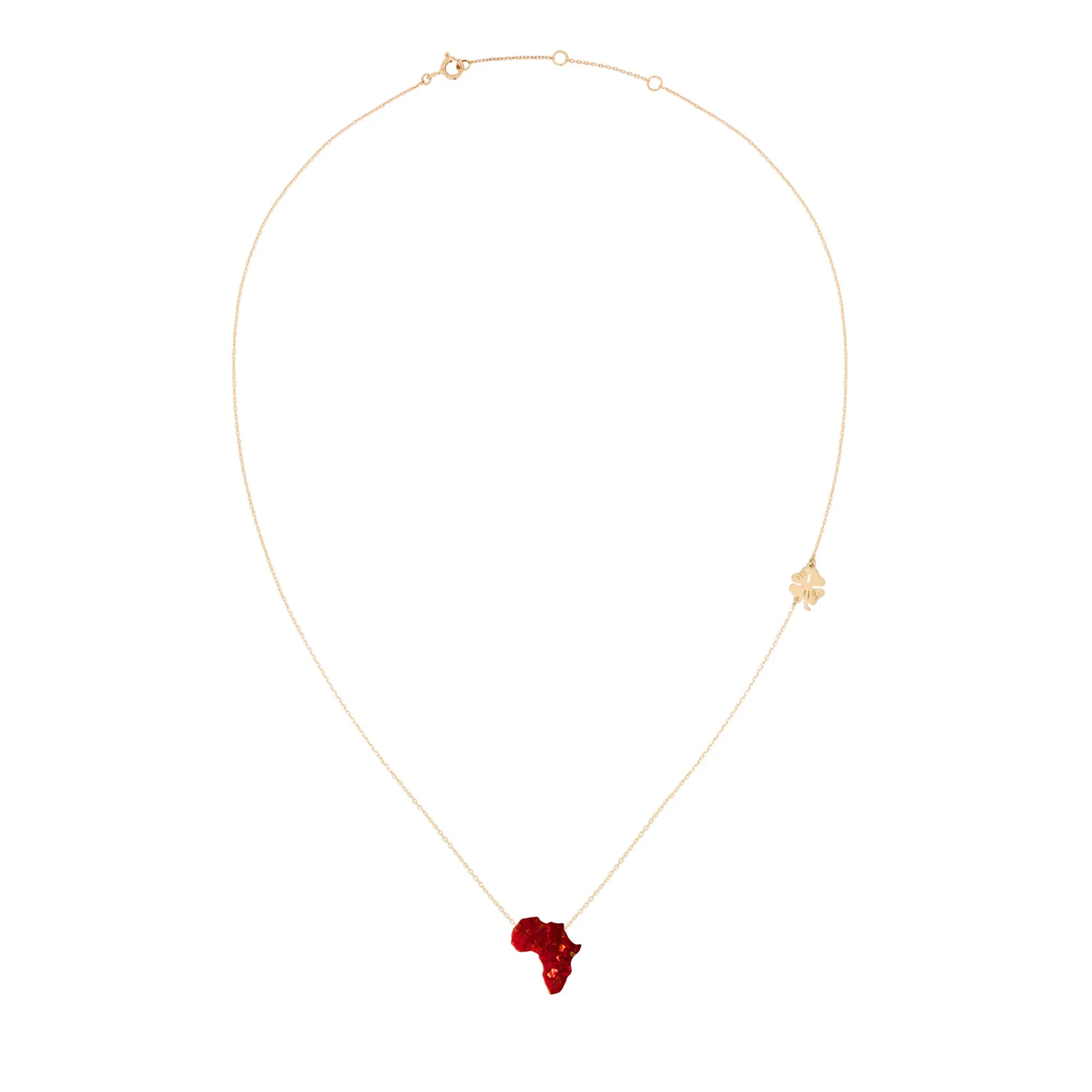 Lucky Africa Map Necklace