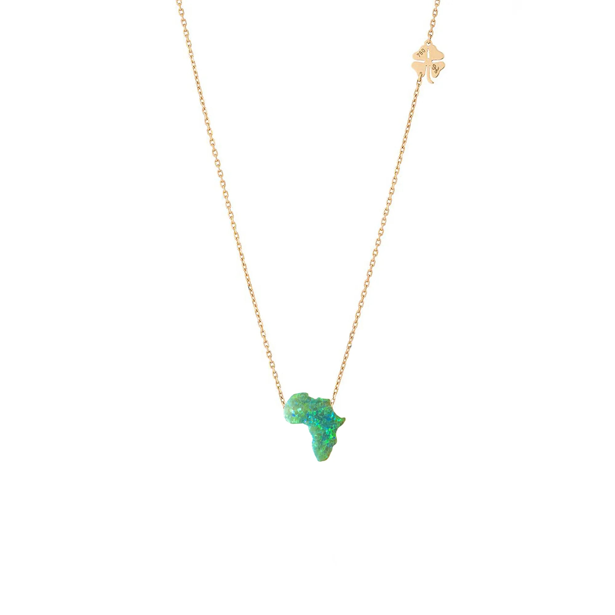 Lucky Africa Map Necklace