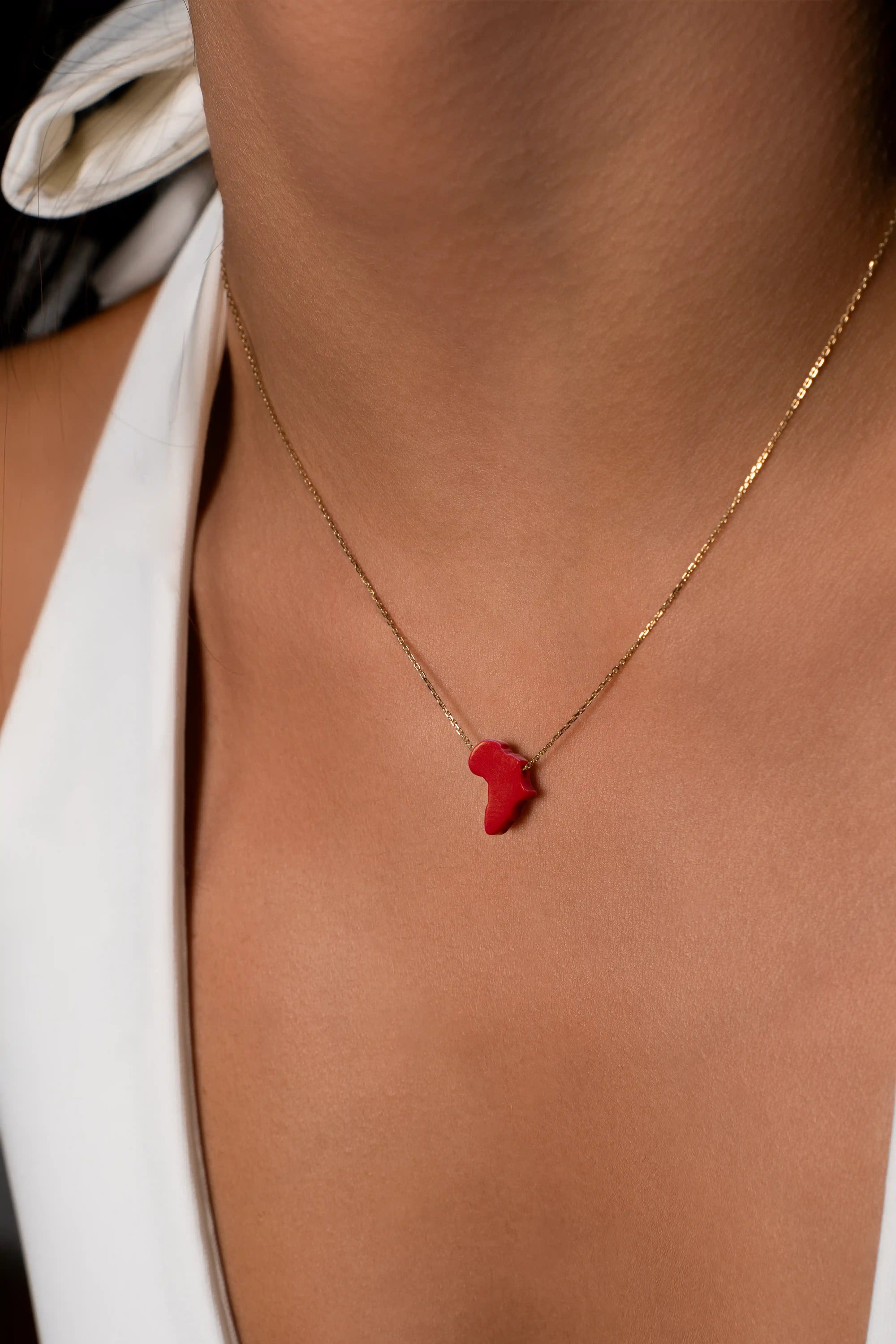 Lucky Africa Map Necklace