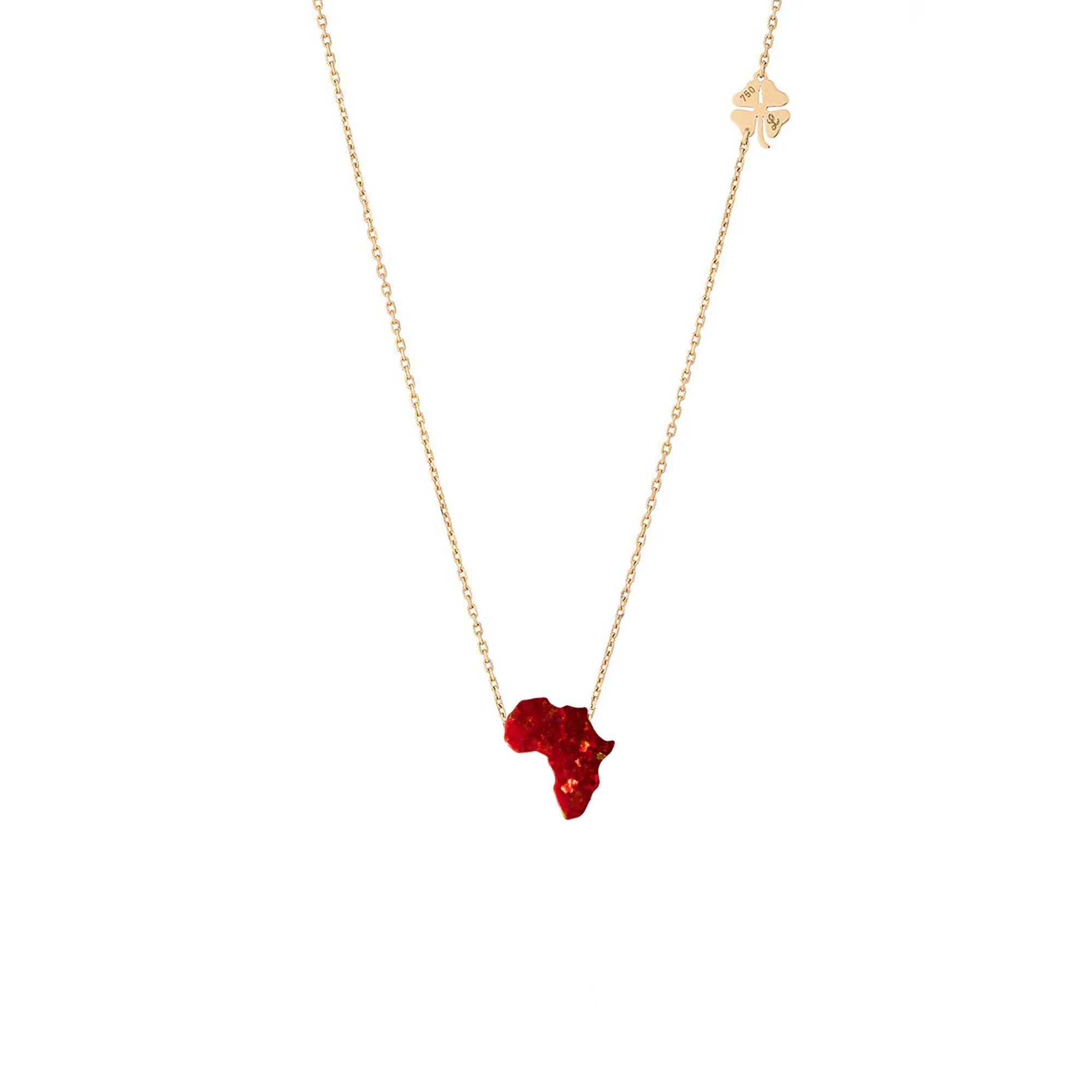 Lucky Africa Map Necklace