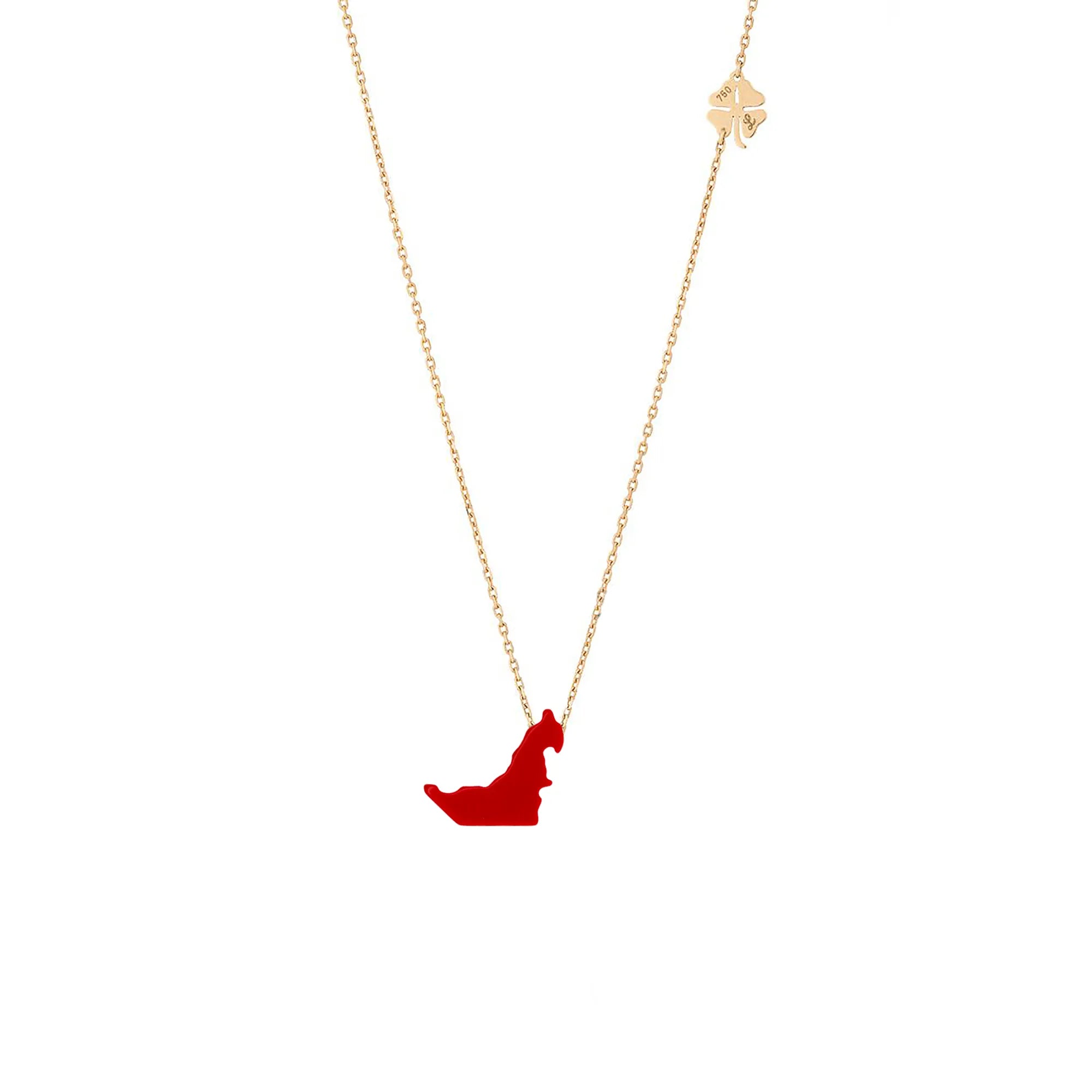 Lucky Uae Map Necklace