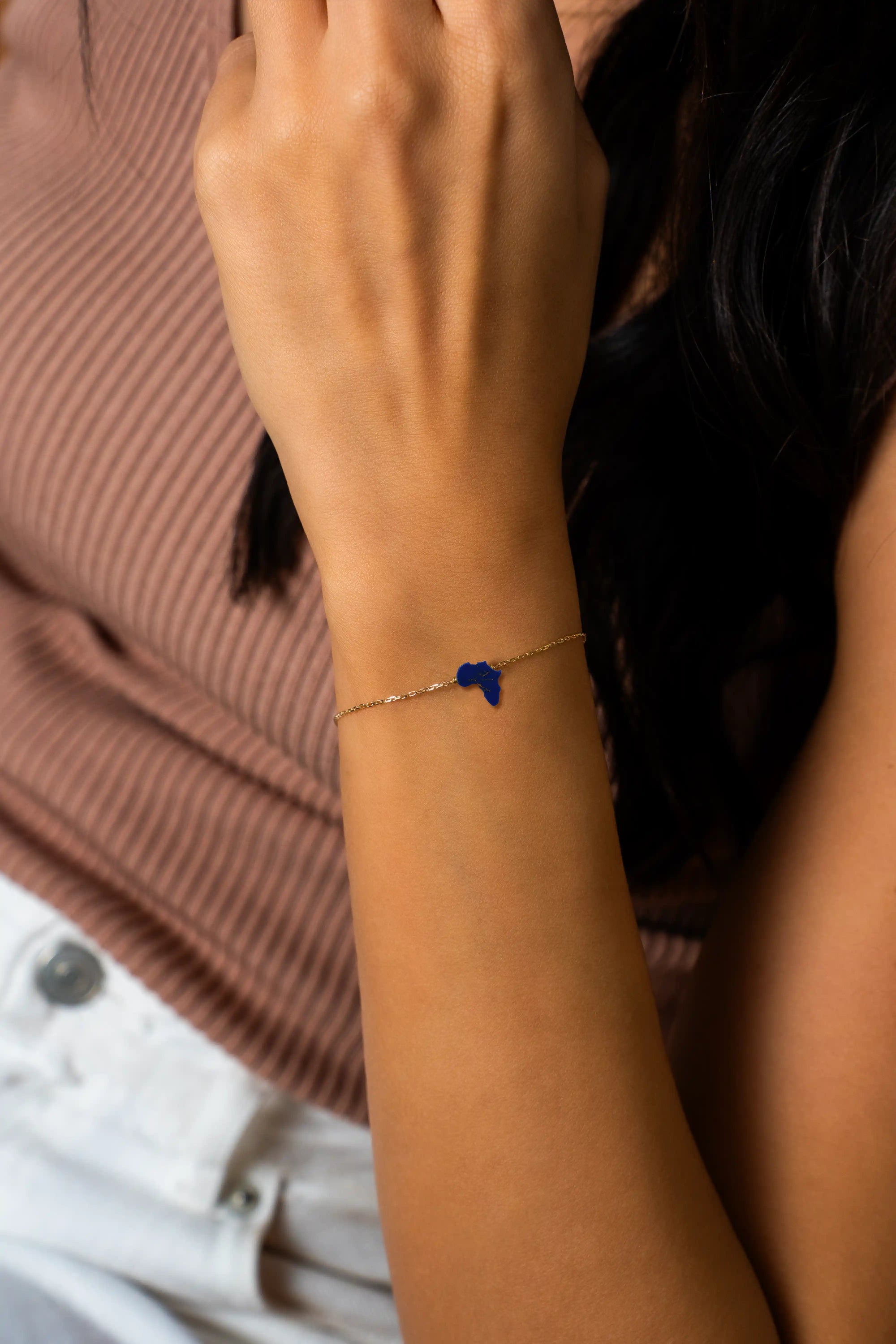 Lucky Africa Map Bracelet