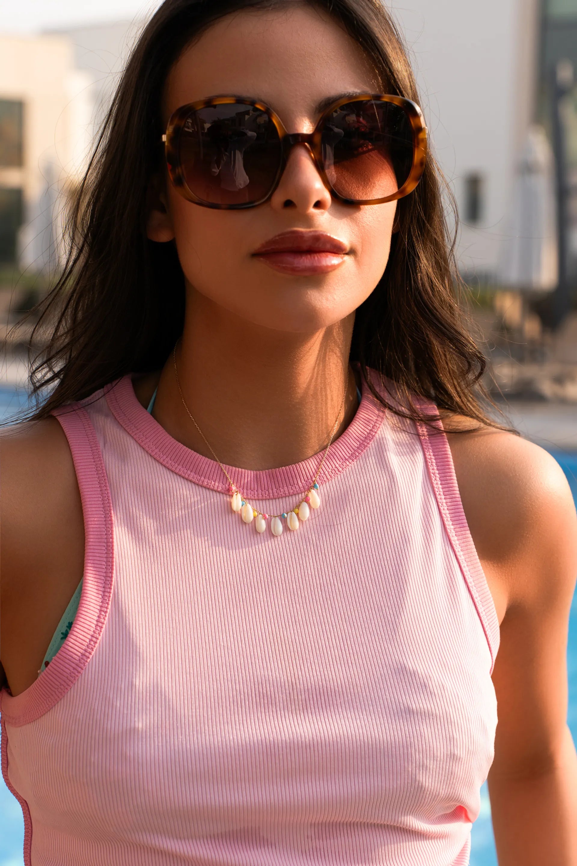 Sea Shells Pompons Necklace