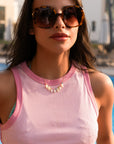 Sea Shells Pompons Necklace