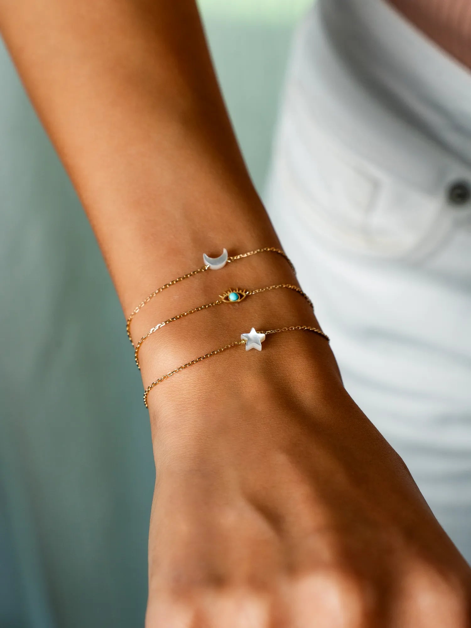 Simple Bracelet with tiny star stone