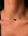 KSA Palm Tree Enamel Necklace