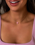 Cord Thread with Lucky Coss Stone Silver Clasp Necklace - Kids
