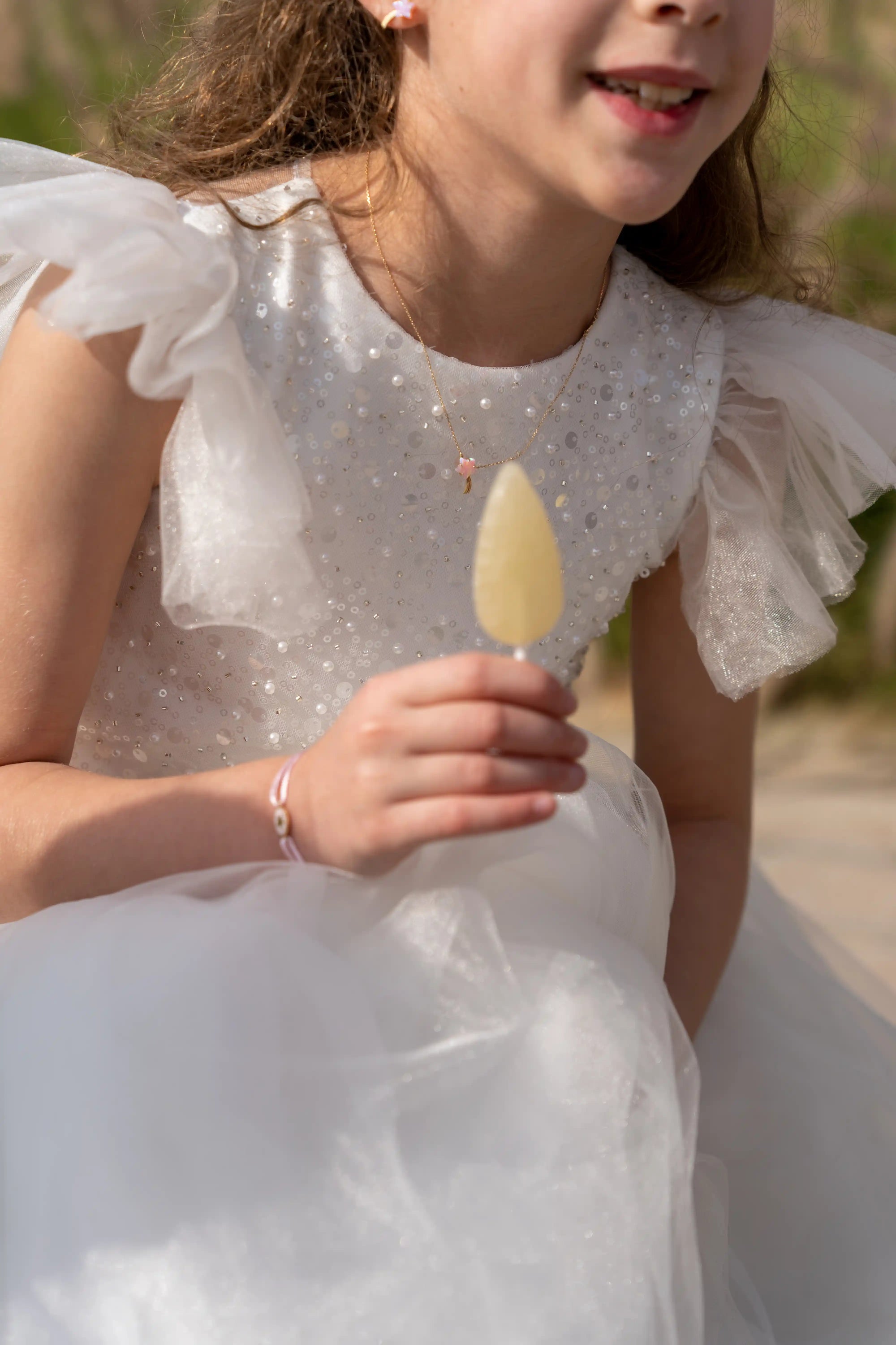 Tiny Medallion Enamel Star Cord Bracelet - Kids