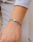 Tiny Medallion Enamel Eye Cord Bracelet - Kids