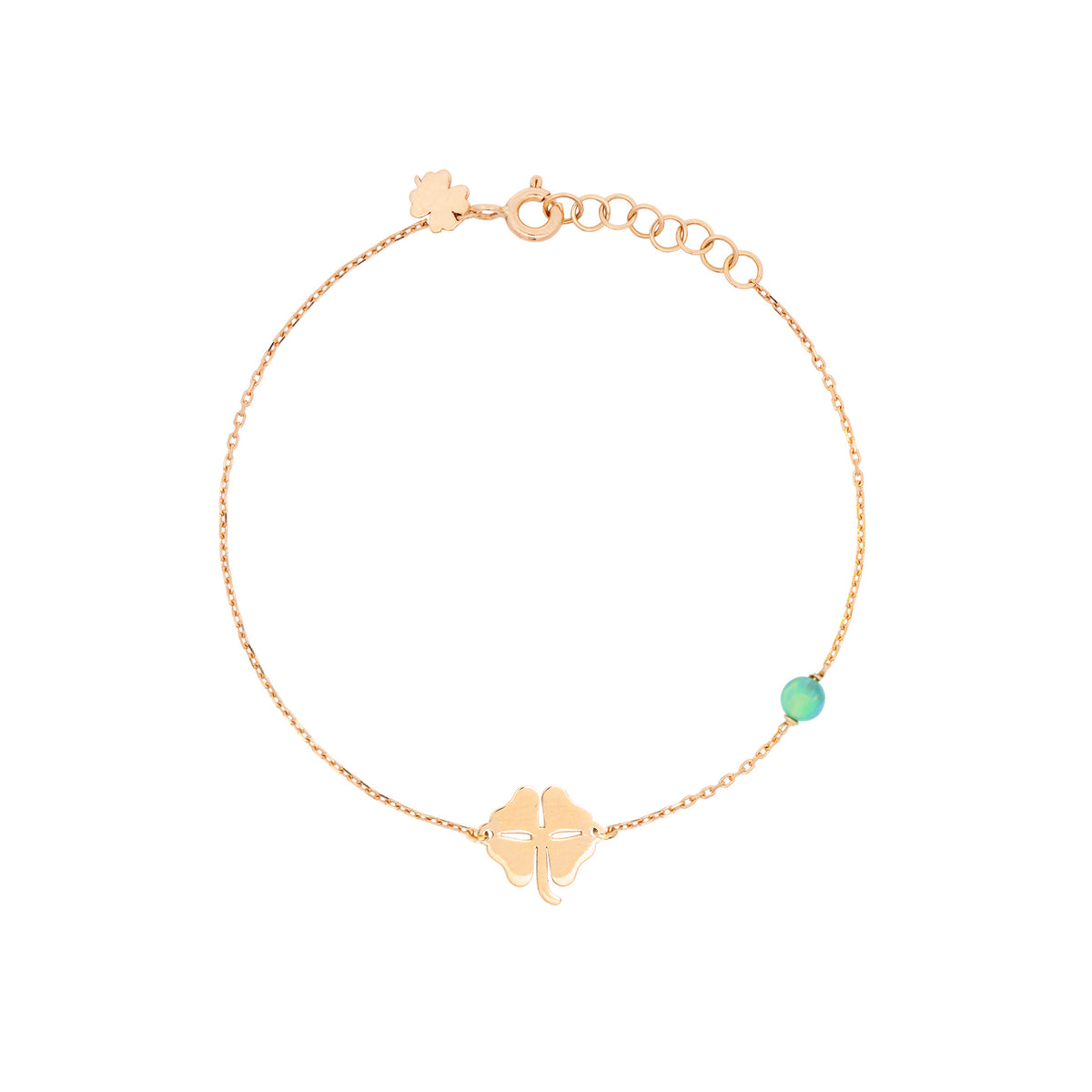 Clover With 1 Bead Bracelet