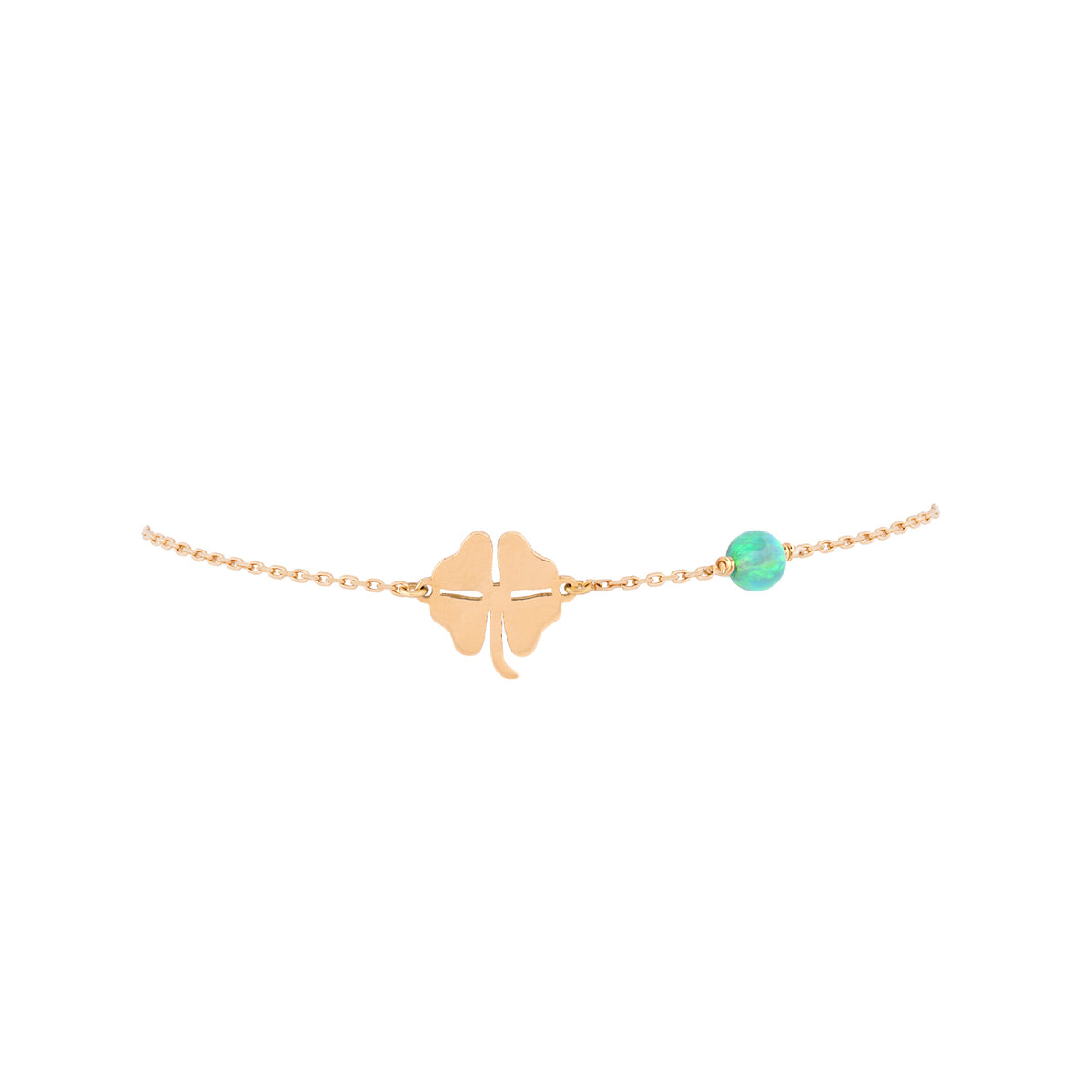 Clover With 1 Bead Bracelet