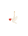 Enamel Dove Love Pendant With Forever Clasp