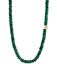 Rondelles Malachites Semi Precious Stones Necklace