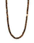 Rondelles Tiger Eye Semi Precious Stones Necklace