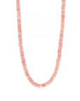 Rondelles Pink Opal Semi Precious Stones Necklace