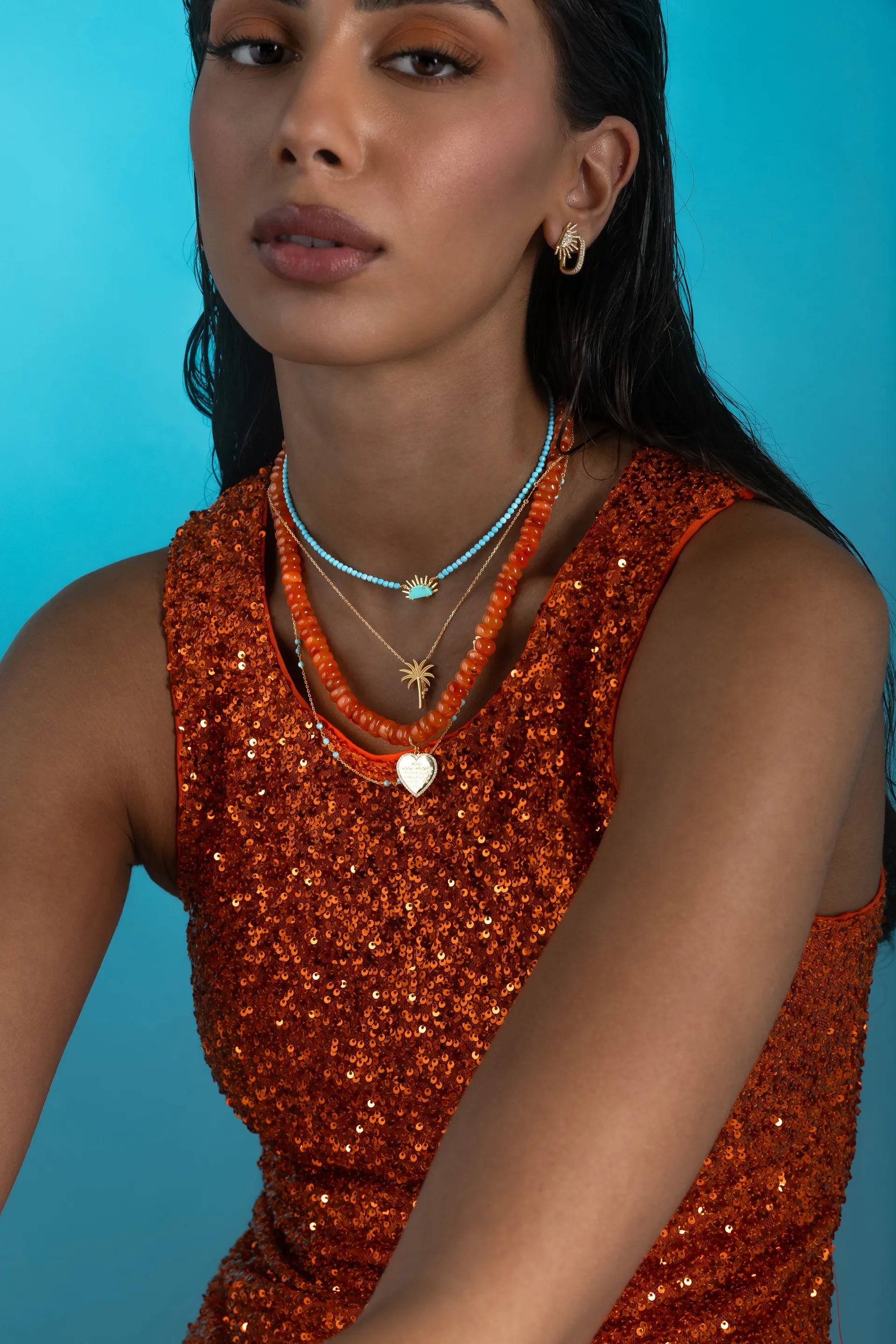 Sunset Crush With Semi Precious Stones