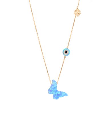 4575-1 LEVEL UP YOUR LUCKY CHARM WITH AN EVIL EYE Butterfly changing colorblue