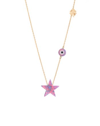 4575-1 LEVEL UP YOUR LUCKY CHARM WITH AN EVIL EYE Star changing color Lavender